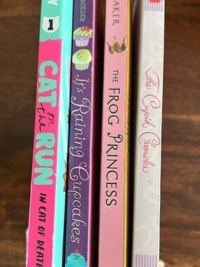 Set of 4 assorted books for girls summer beach reading